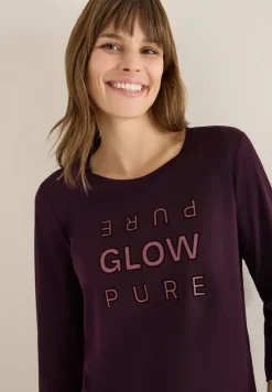 Shirt met glitter tekst
