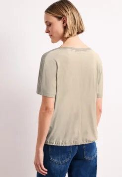 Shirt met hangende schouder en glitter