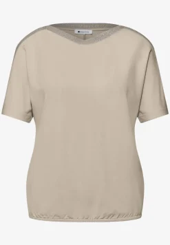 Shirt met hangende schouder en glitter