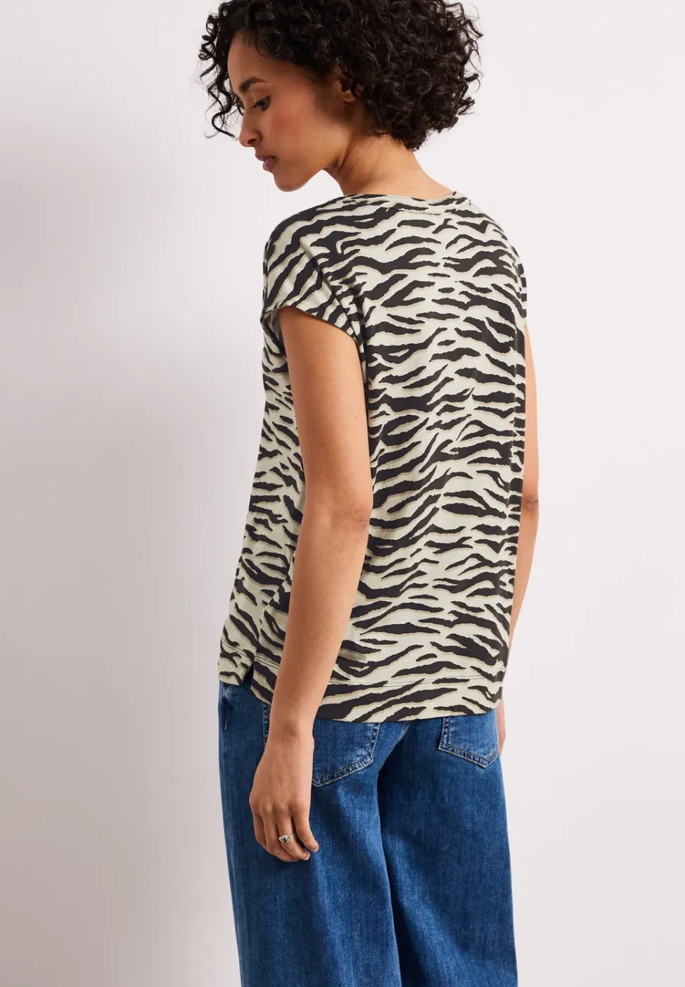 Shirt met hangende schouder in blouselook