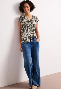 Shirt met hangende schouder in blouselook