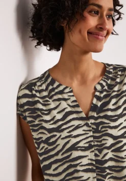 Shirt met hangende schouder in blouselook