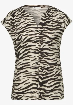 Shirt met hangende schouder in blouselook
