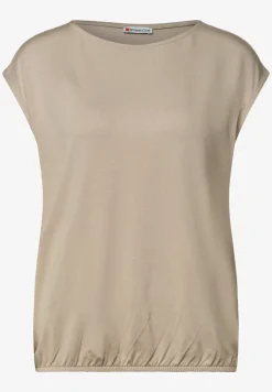 Shirt met hangende schouders en boothals