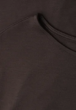 Shirt met hangende schouders en boothals