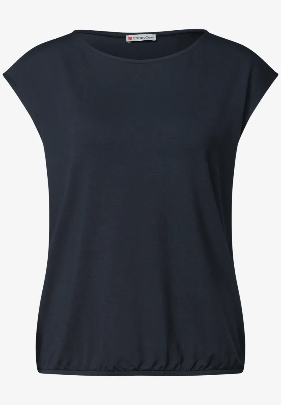 Shirt met hangende schouders en boothals