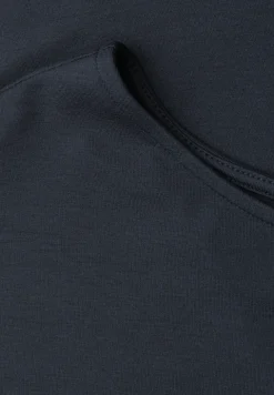 Shirt met hangende schouders en boothals