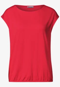 Shirt met hangende schouders en boothals