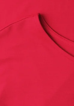 Shirt met hangende schouders en boothals