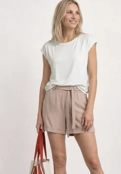 Shirt met hangende schouders en boothals