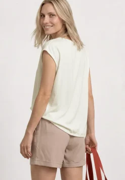 Shirt met hangende schouders en boothals