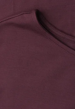 Shirt met hangende schouders en boothals