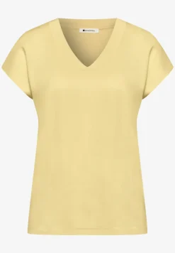 Shirt met hangende schouders en V-hals
