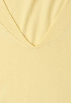 Shirt met hangende schouders en V-hals