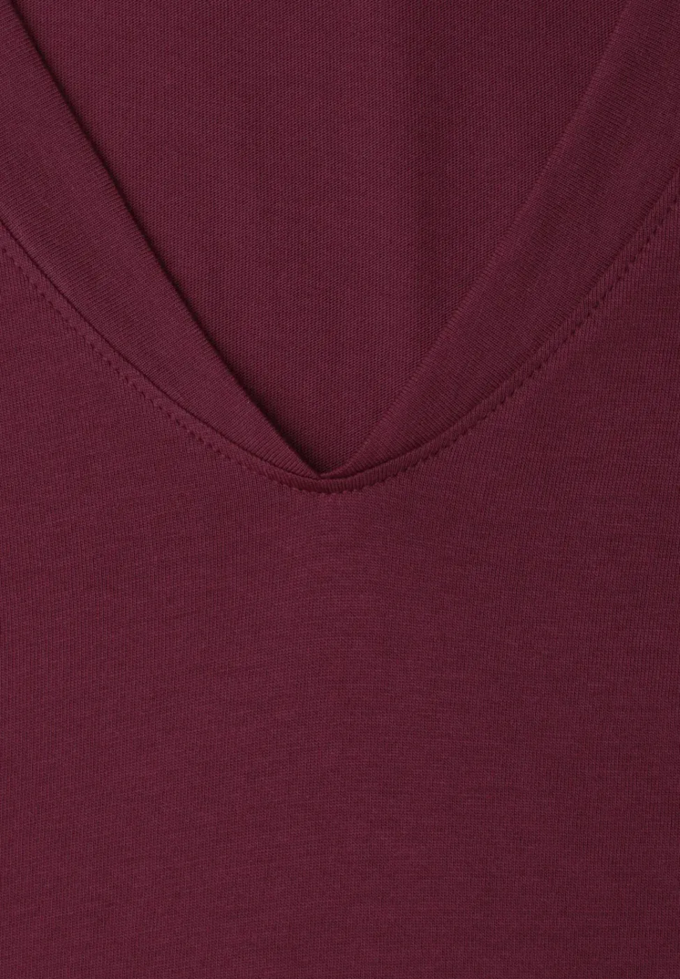Shirt met hangende schouders en V-hals