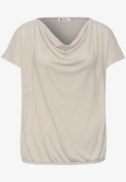 Shirt met hangende schouders en watervalvoorkant