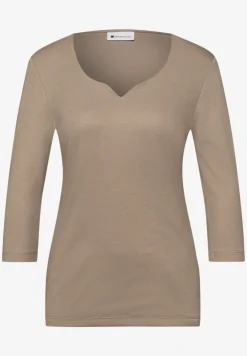Shirt met hartvormige halslijn