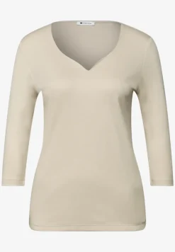 Shirt met hartvormige halslijn