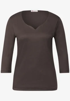 Shirt met hartvormige halslijn