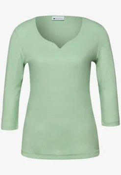 Shirt met hartvormige halslijn