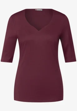 Shirt met hartvormige halslijn