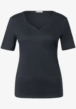 Shirt met hartvormige halslijn