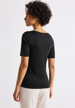 Shirt met hartvormige halslijn