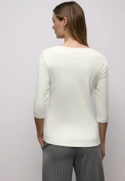 Shirt met hartvormige halslijn