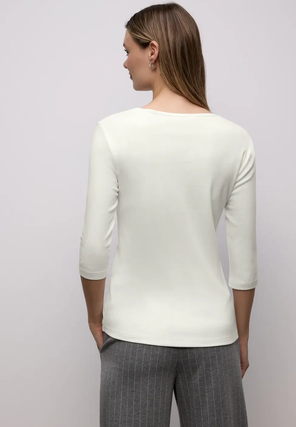 Shirt met hartvormige halslijn