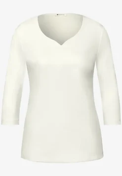 Shirt met hartvormige halslijn