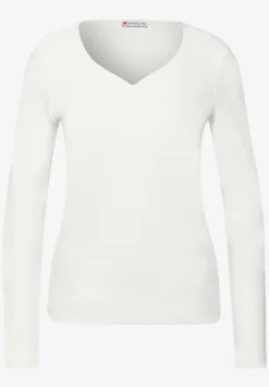 Shirt met hartvormige halslijn
