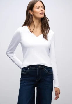 Shirt met hartvormige halslijn