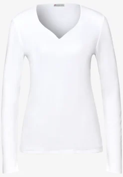 Shirt met hartvormige halslijn