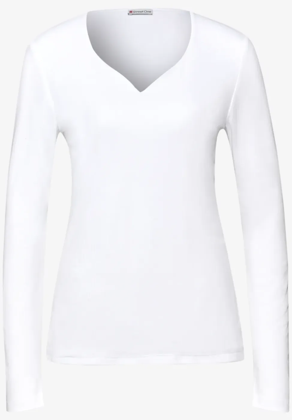 Shirt met hartvormige halslijn
