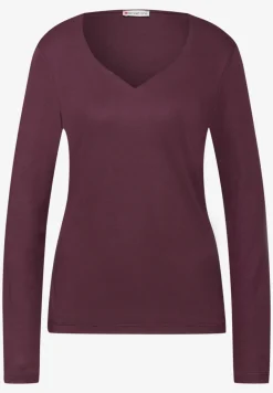 Shirt met hartvormige halslijn