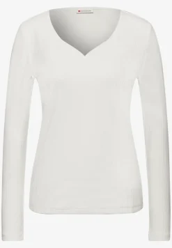 Shirt met hartvormige halslijn