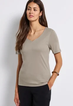 Shirt met hartvormige halslijn