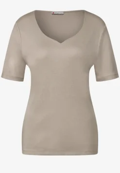 Shirt met hartvormige halslijn