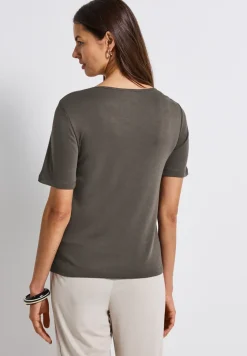 Shirt met hartvormige halslijn