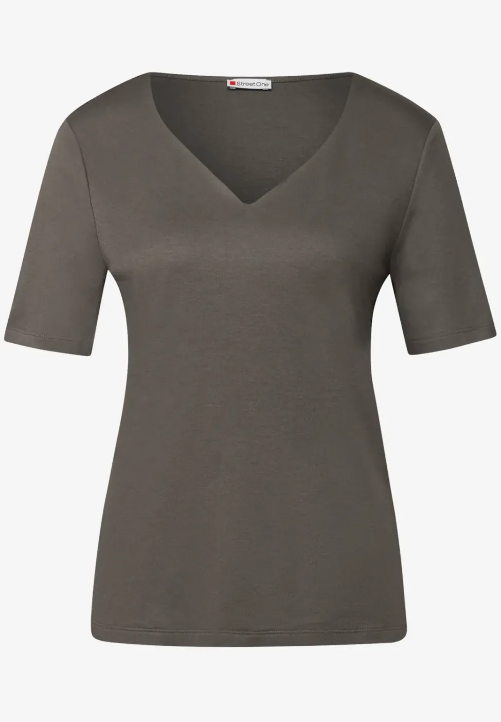 Shirt met hartvormige halslijn
