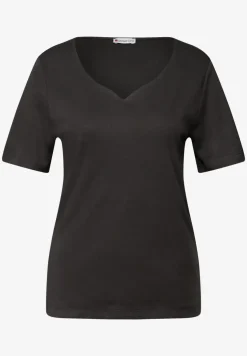 Shirt met hartvormige halslijn
