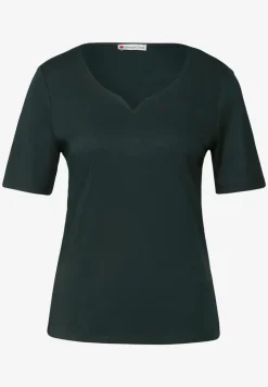 Shirt met hartvormige halslijn