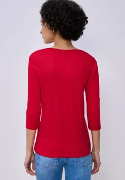 Shirt met hartvormige halslijn