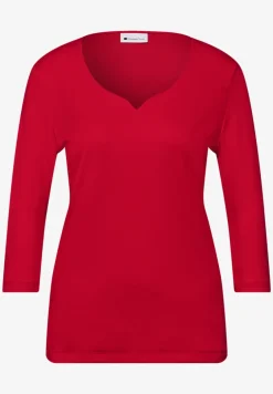 Shirt met hartvormige halslijn