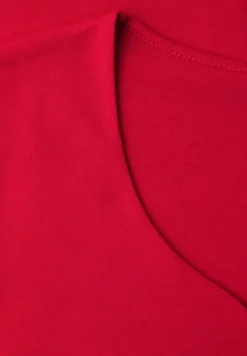 Shirt met hartvormige halslijn
