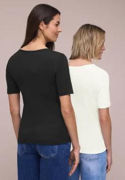 Shirt met hartvormige halslijn in een pak van 2