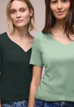 Shirt met hartvormige halslijn in een pak van 2