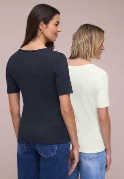 Shirt met hartvormige halslijn in een pak van 2