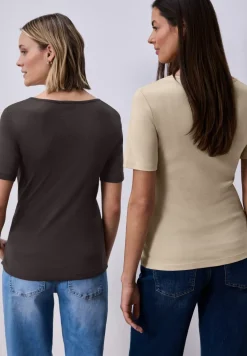 Shirt met hartvormige halslijn in een pak van 2