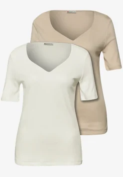 Shirt met hartvormige halslijn in een pak van 2